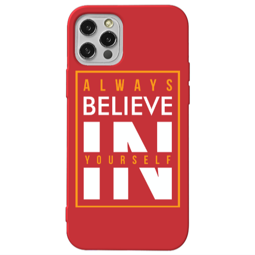 Apple iPhone 13 Pro Always Belive Red Colored Silicone TPU Θήκη