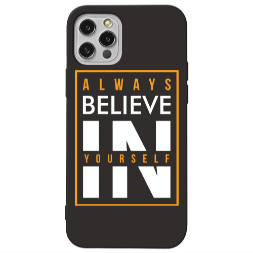 Apple iPhone 12 Pro Always Belive Black Colored Silicone TPU Θήκη