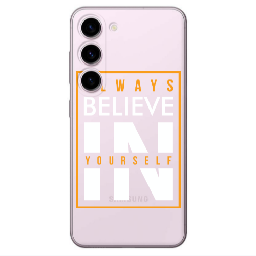 Samsung S23 Always Belive Transparent Silicone TPU Θήκη