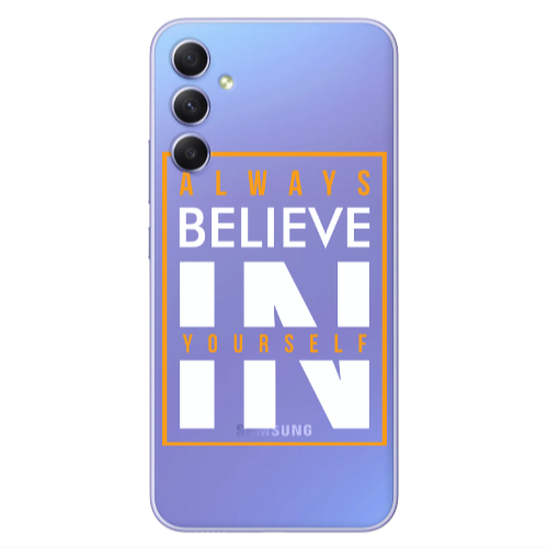 Samsung A34 Always Belive Transparent Silicone TPU Θήκη