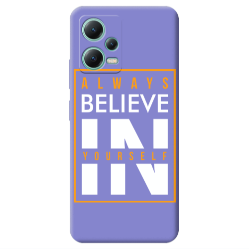 Xiaomi Redmi Note 12 Pro 5G Always Belive Purple Colored Silicone TPU Θήκη