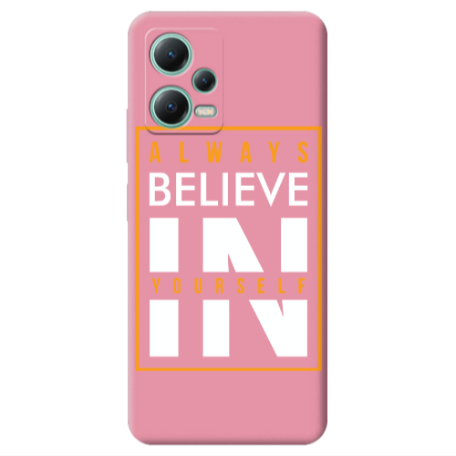 Xiaomi Redmi Note 12 Pro 5G Always Belive Pink Colored Silicone TPU Θήκη