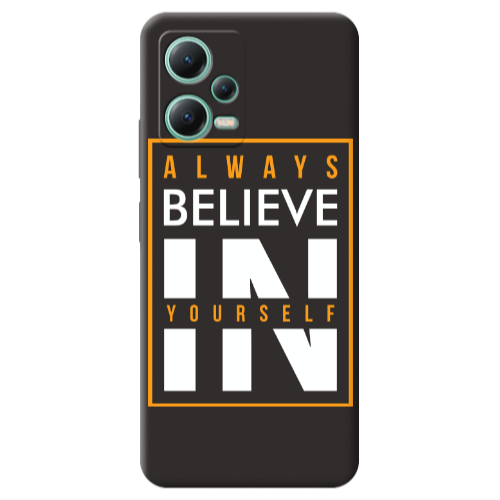 Xiaomi Redmi Note 12 Pro 5G Always Belive Black Colored Silicone TPU Θήκη