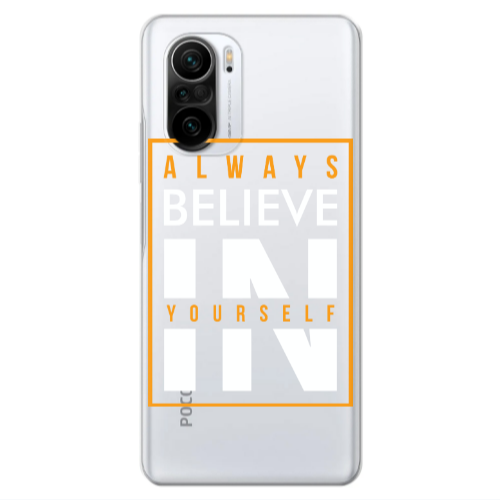 Xiaomi Poco F3 Always Belive Transparent Silicone TPU Θήκη