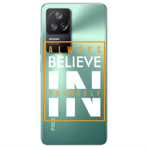 Xiaomi Poco F4 Always Belive Transparent Silicone TPU Θήκη