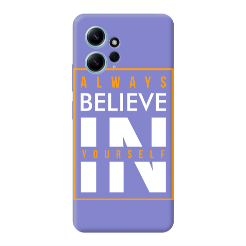 Xiaomi Redmi Note 12 4G Always Belive Purple Colored Silicone TPU Θήκη