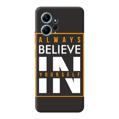 Xiaomi Redmi Note 12 4G Always Belive Black Colored Silicone TPU Θήκη