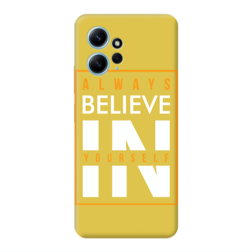 Xiaomi Redmi Note 12 4G Always Belive Yellow Colored Silicone TPU Θήκη