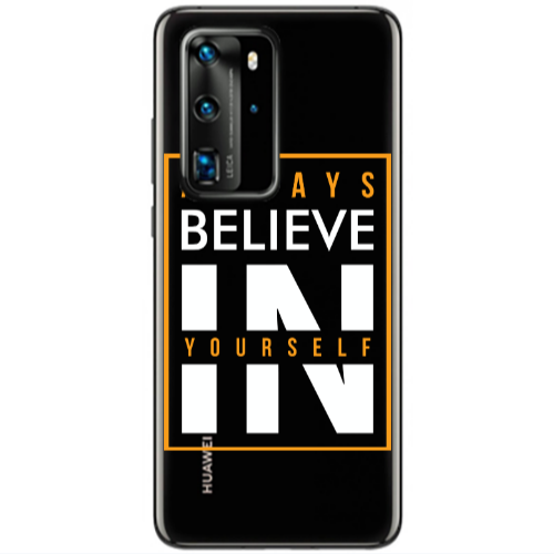 Huawei P40 Pro Always Belive Transparent Silicone TPU Θήκη
