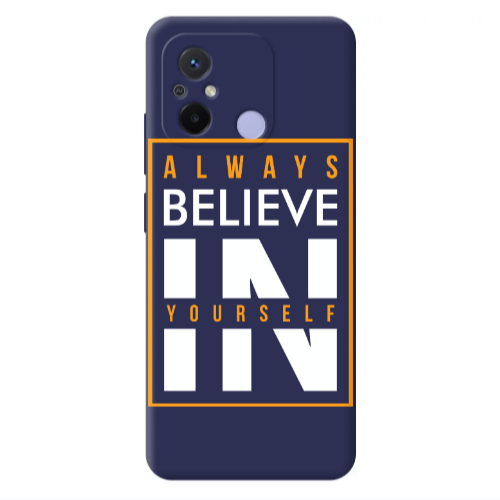 Xiaomi Redmi 12C Always Belive Dark blue Colored Silicone TPU Θήκη