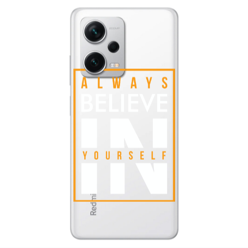 Xiaomi Redmi Note 12 5G Always Belive Transparent Silicone TPU Θήκη
