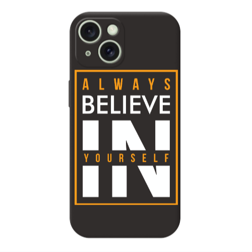 Apple iPhone 15 Always Belive Black Colored Silicone TPU Θήκη