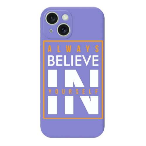 Apple iPhone 15 Plus Always Belive Purple Colored Silicone TPU Θήκη