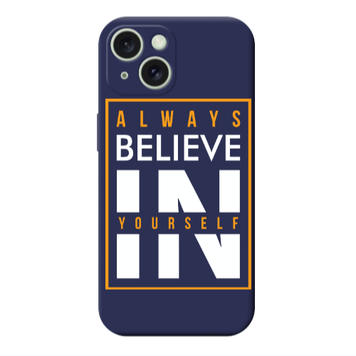 Apple iPhone 15 Plus Always Belive Dark blue Colored Silicone TPU Θήκη