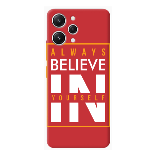 Xiaomi Redmi 12 Always Belive Red Colored Silicone TPU Θήκη