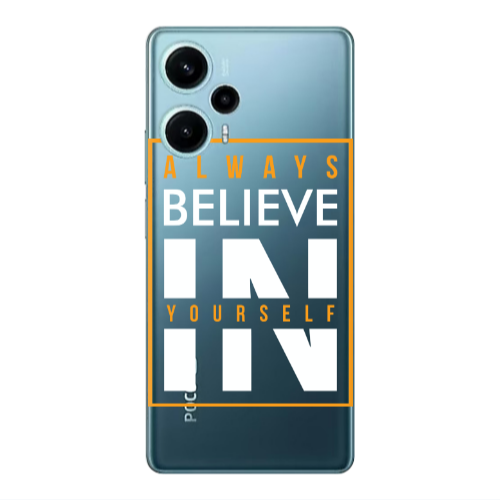 Xiaomi Poco F5 Always Belive Transparent Silicone TPU Θήκη