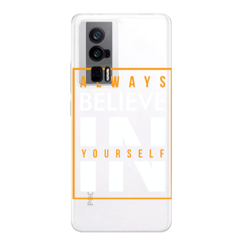 Xiaomi Poco F5 Pro Always Belive Transparent Silicone TPU Θήκη