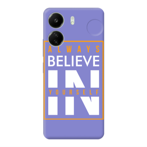 Xiaomi Redmi 13C Always Belive Purple Colored Silicone TPU Θήκη