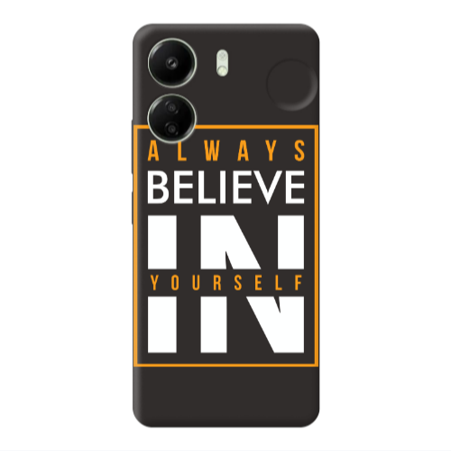 Xiaomi Redmi 13C Always Belive Black Colored Silicone TPU Θήκη