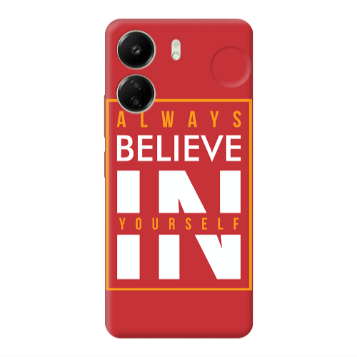 Xiaomi Redmi 13C Always Belive Red Colored Silicone TPU Θήκη