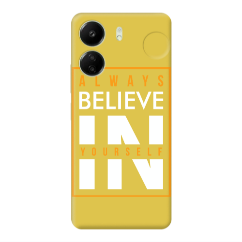 Xiaomi Redmi 13C Always Belive Yellow Colored Silicone TPU Θήκη