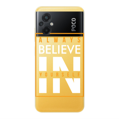 Xiaomi Poco M5 Always Belive Transparent Silicone TPU Θήκη