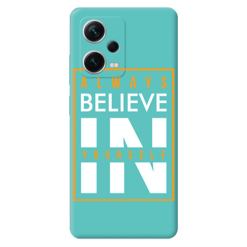 Xiaomi Poco X5 Always Belive Turquoise Colored Silicone TPU Θήκη