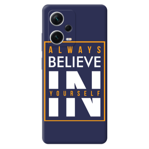 Xiaomi Poco X5 Always Belive Dark blue Colored Silicone TPU Θήκη