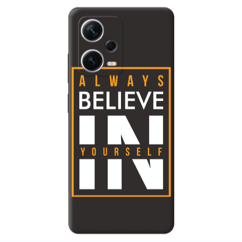 Xiaomi Poco X5 Always Belive Black Colored Silicone TPU Θήκη