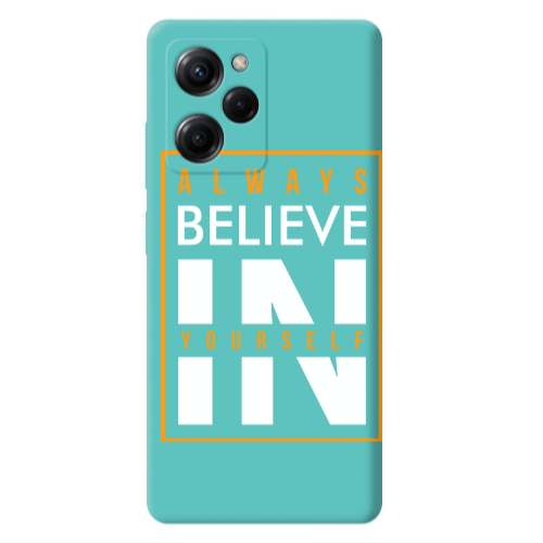 Xiaomi Poco X5 Pro Always Belive Turquoise Colored Silicone TPU Θήκη