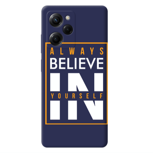 Xiaomi Poco X5 Pro Always Belive Dark blue Colored Silicone TPU Θήκη