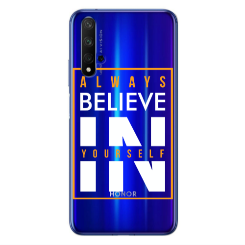 Huawei Nova 5 T Always Belive Transparent Silicone TPU Θήκη