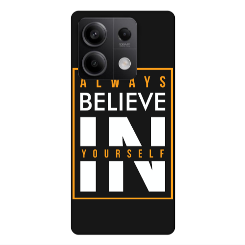 Xiaomi Redmi Note 13 5G Always Belive Black Colored Silicone TPU Θήκη