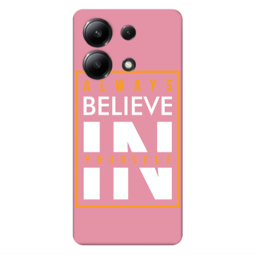 Xiaomi Redmi Note 13 4G Always Belive Pink Colored Silicone TPU Θήκη