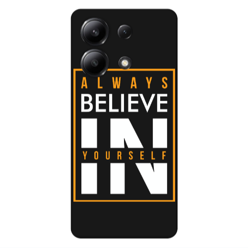 Xiaomi Redmi Note 13 4G Always Belive Black Colored Silicone TPU Θήκη