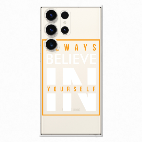 Samsung S24 Ultra Always Belive Transparent Silicone TPU Θήκη