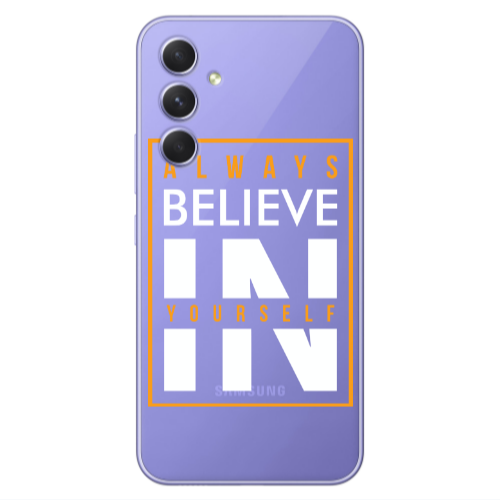 Samsung A55 Always Belive Transparent Silicone TPU Θήκη