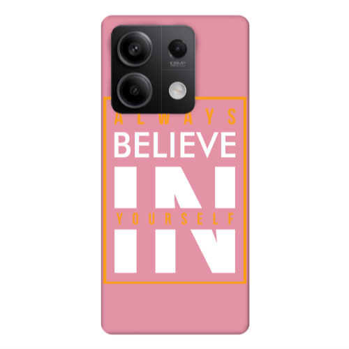 Xiaomi Redmi Note 13Pro 5G Always Belive Pink Colored Silicone TPU Θήκη