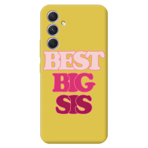 Samsung A36 Best Big Sis Yellow Colored Silicone TPU Θήκη