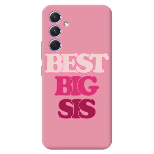 Samsung A56 Best Big Sis Pink Colored Silicone TPU Θήκη