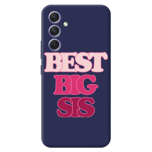 Samsung A56 Best Big Sis Dark blue Colored Silicone TPU Θήκη