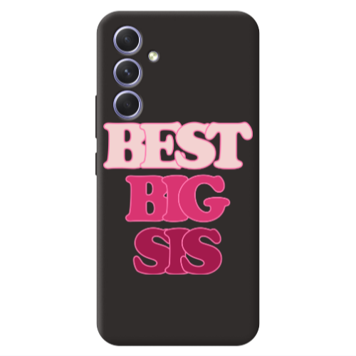 Samsung A56 Best Big Sis Black Colored Silicone TPU Θήκη