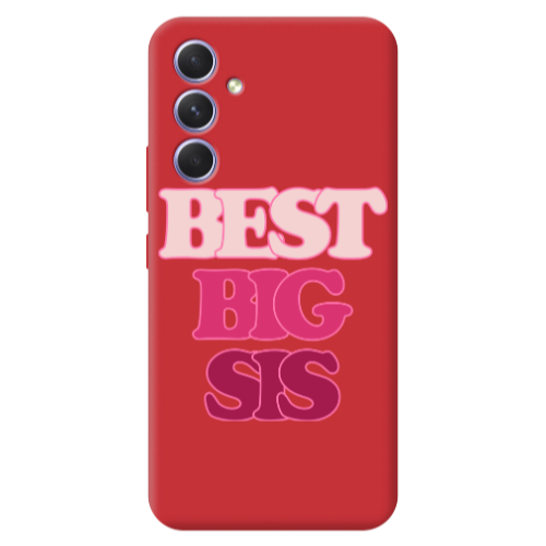 Samsung A56 Best Big Sis Red Colored Silicone TPU Θήκη