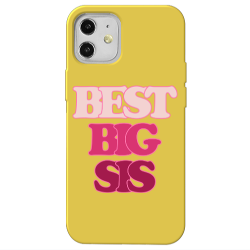 Apple iPhone 12 Be Creative Yellow Colored Silicone TPU Θήκη
