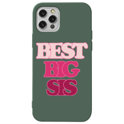 Apple iPhone 12 Pro Be Creative Dark Green Colored Silicone TPU Θήκη