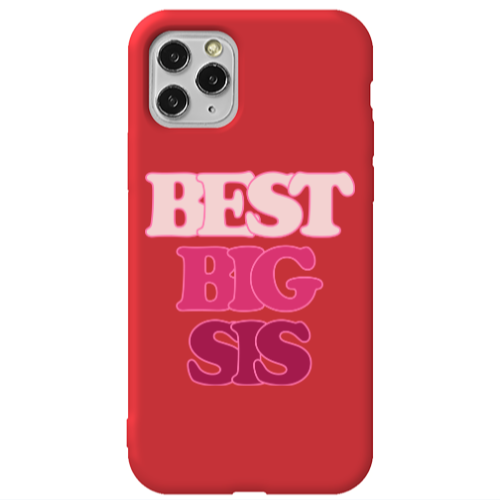 Apple iPhone 11 Pro Max Be Creative Red Colored Silicone TPU Θήκη