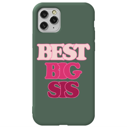 Apple iPhone 11 Pro Max Be Creative Dark Green Colored Silicone TPU Θήκη