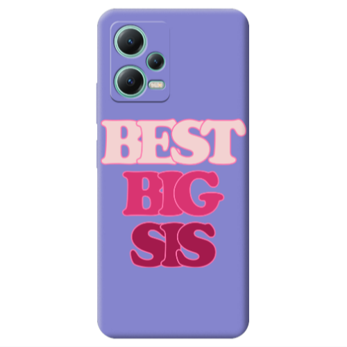 Xiaomi Redmi Note 12 Pro 5G Best Big Sis Purple Colored Silicone TPU Θήκη