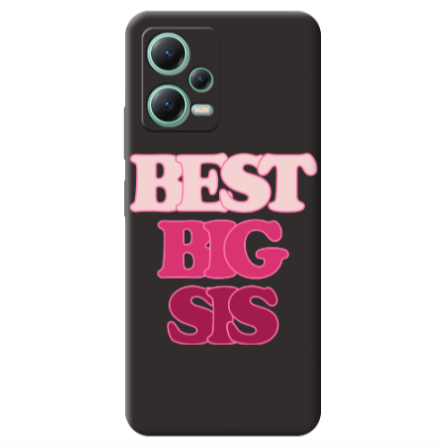 Xiaomi Redmi Note 12 Pro 5G Best Big Sis Black Colored Silicone TPU Θήκη