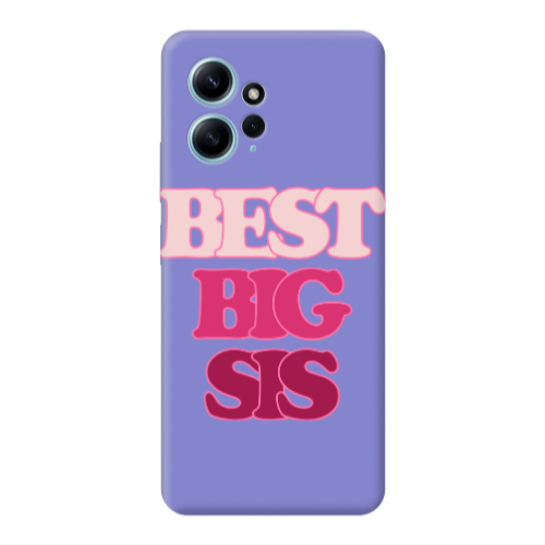 Xiaomi Redmi Note 12 4G Best Big Sis Purple Colored Silicone TPU Θήκη
